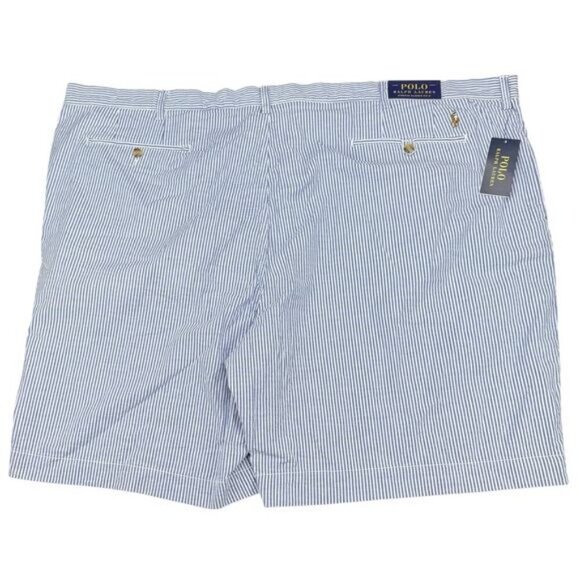 NWT POLO Ralph Lauren Men's 9" Striped Classic Fit Shorts Size 52 B Blue / White - Picture 8 of 9